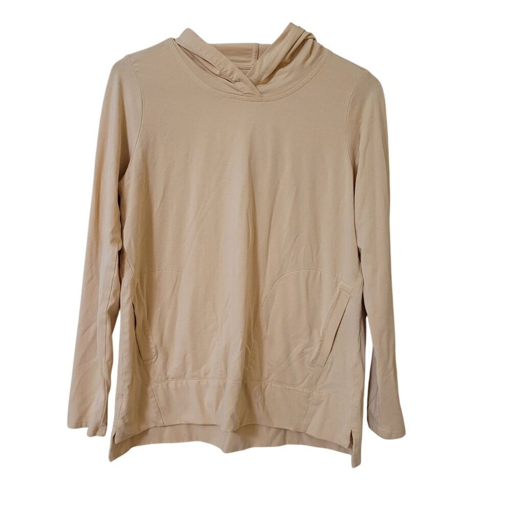 J.Jill Luxe Supima Hoodie XS Beige Casual Womens Pullover‎ Casual